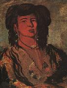 George Catlin The Dakota Chief : One Horn oil on canvas